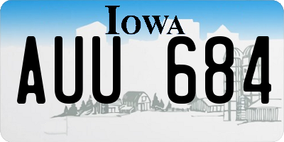 IA license plate AUU684