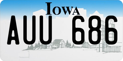 IA license plate AUU686