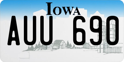 IA license plate AUU690
