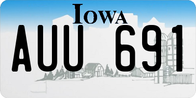 IA license plate AUU691