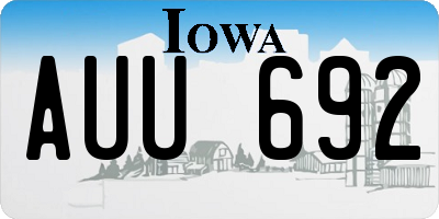 IA license plate AUU692