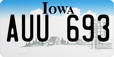 IA license plate AUU693