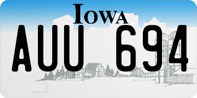 IA license plate AUU694
