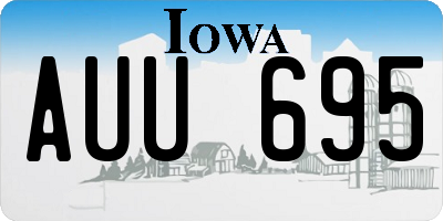 IA license plate AUU695