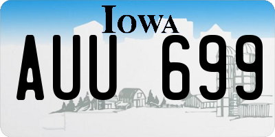 IA license plate AUU699