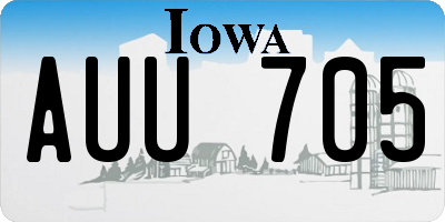 IA license plate AUU705