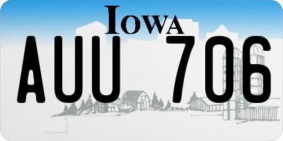 IA license plate AUU706