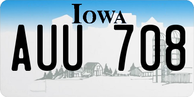 IA license plate AUU708