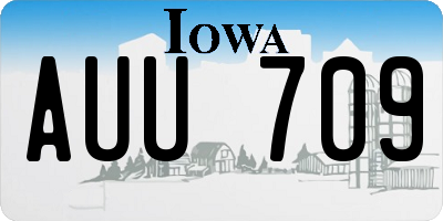 IA license plate AUU709