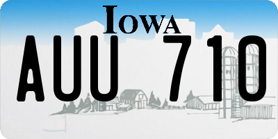 IA license plate AUU710