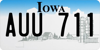IA license plate AUU711