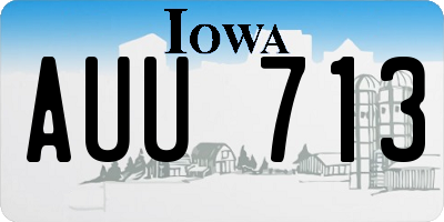 IA license plate AUU713