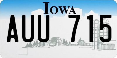 IA license plate AUU715