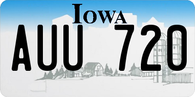 IA license plate AUU720