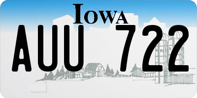IA license plate AUU722