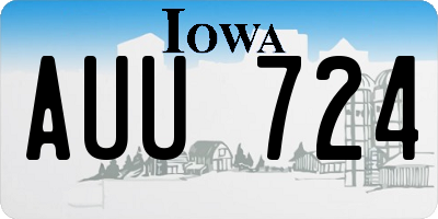 IA license plate AUU724
