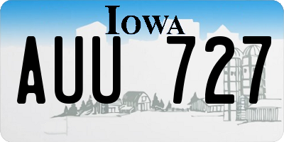 IA license plate AUU727