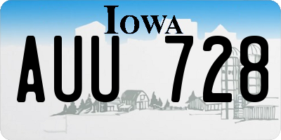 IA license plate AUU728