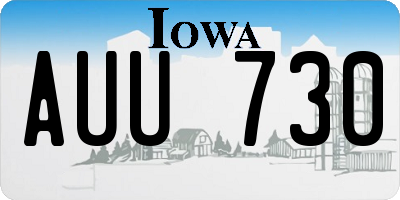 IA license plate AUU730