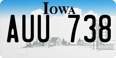 IA license plate AUU738