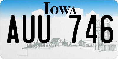 IA license plate AUU746