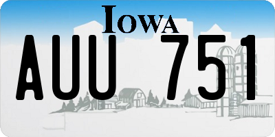 IA license plate AUU751