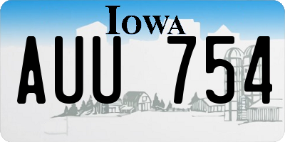 IA license plate AUU754