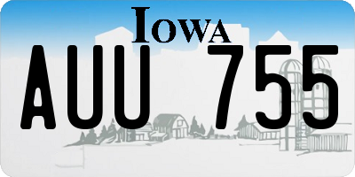 IA license plate AUU755