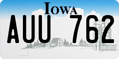 IA license plate AUU762
