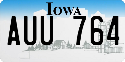 IA license plate AUU764