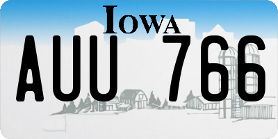 IA license plate AUU766