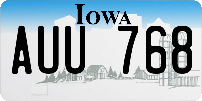 IA license plate AUU768