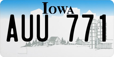 IA license plate AUU771
