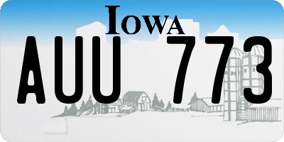 IA license plate AUU773