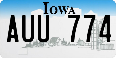 IA license plate AUU774