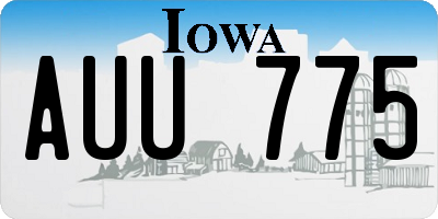 IA license plate AUU775