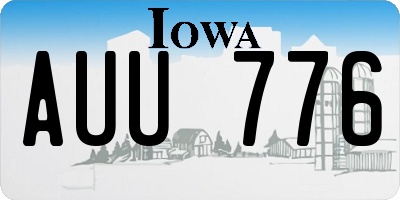 IA license plate AUU776