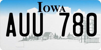 IA license plate AUU780