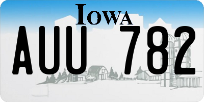 IA license plate AUU782