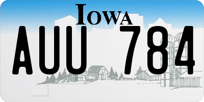 IA license plate AUU784