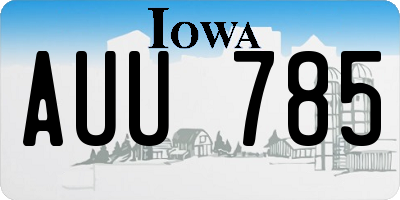 IA license plate AUU785