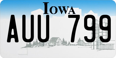 IA license plate AUU799