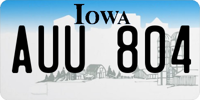 IA license plate AUU804