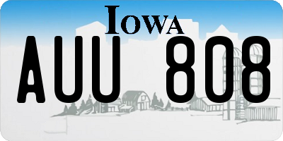 IA license plate AUU808