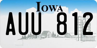 IA license plate AUU812
