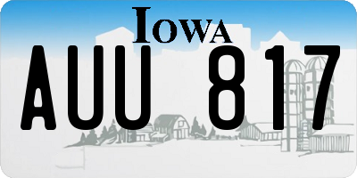 IA license plate AUU817