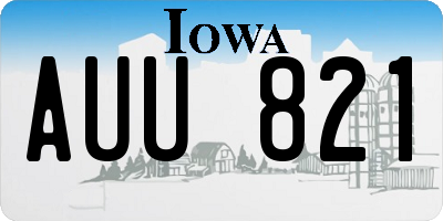 IA license plate AUU821