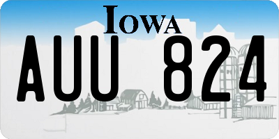 IA license plate AUU824