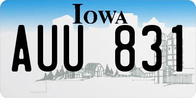 IA license plate AUU831