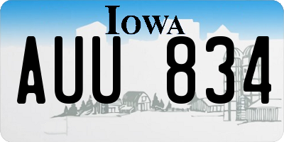 IA license plate AUU834